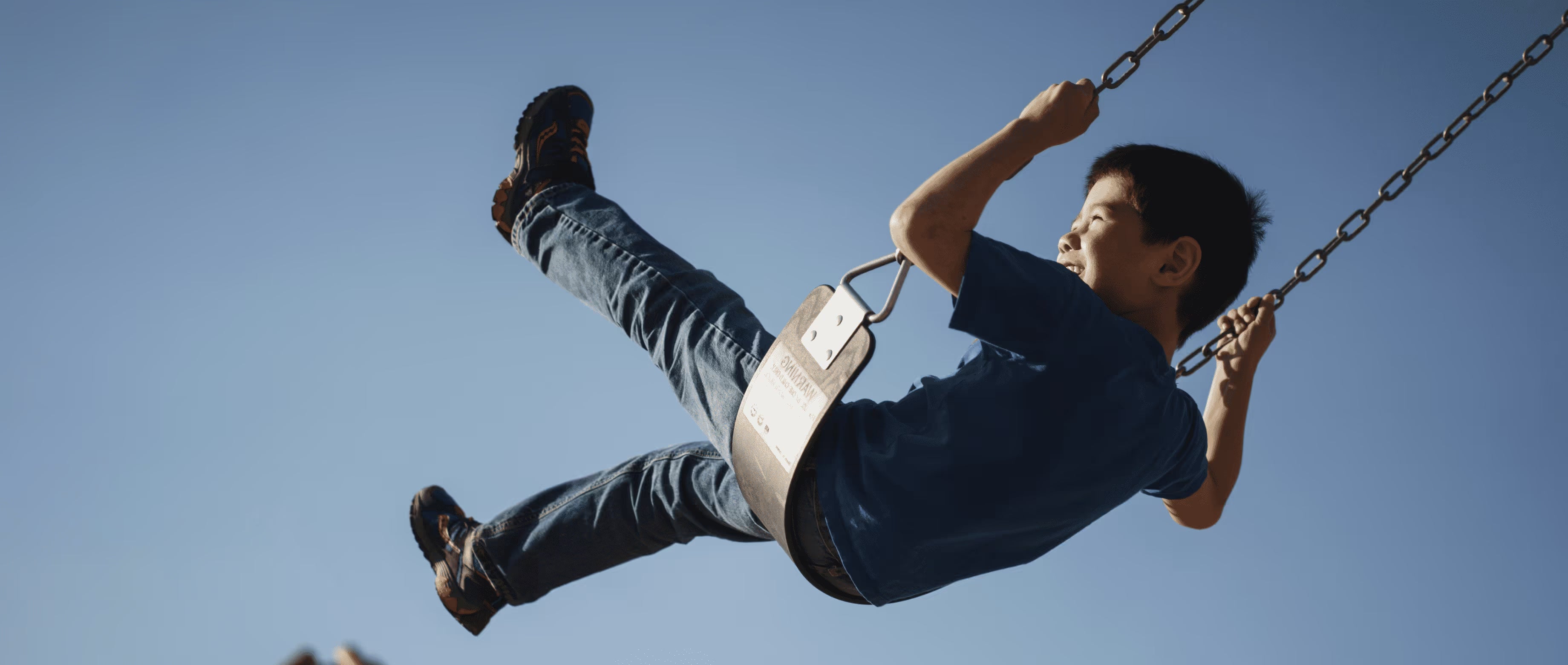 boy on a swing